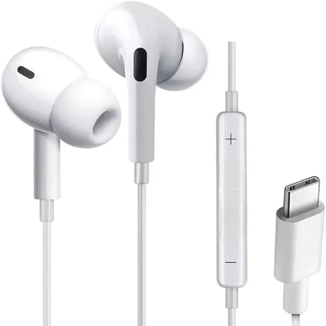 VNV Sonic-02 Type-C Earphone | 10Mm Bass Drivers | Inline Control | Comfort Fit Earphones Wired Headphones With Mic Stereo Earphone (WHITE)