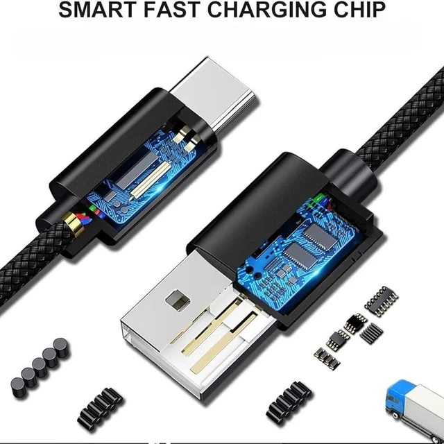 LEBON Lebon M-2 | 75w Type-C Data Cable 2 Mtr | Metal Cable Charger Cable | Fast Charging USB Type-C Cable | Compatible For Smart Phone | Fast Charging Sync Cable