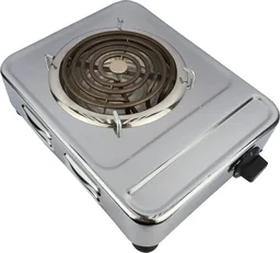 KINGSTON Kingston 2000W | Single Burner Electric G-Coil Hot Plate Portable Stainless Steel Cooking Stove Electric Cooking Heater (SILVER)