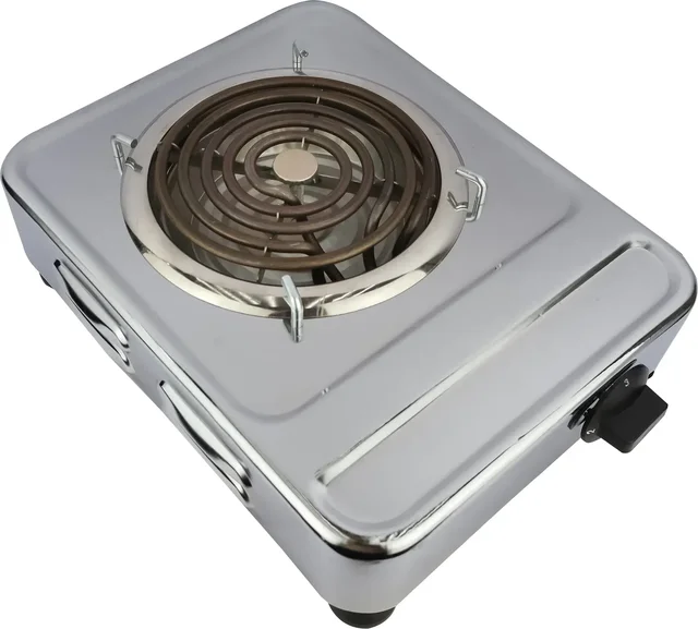 KINGSTON Kingston 2000W | Single Burner Electric G-Coil Hot Plate Portable Stainless Steel Cooking Stove Electric Cooking Heater (SILVER)
