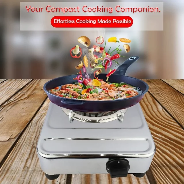 KINGSTON Kingston 2000W | Single Burner Electric G-Coil Hot Plate Portable Stainless Steel Cooking Stove Electric Cooking Heater (SILVER)