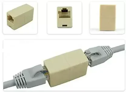 VEV RJ45 LAN Ethernet CAT5 CAT6 Cable Connector Jointer Coupler - 5 Pcs