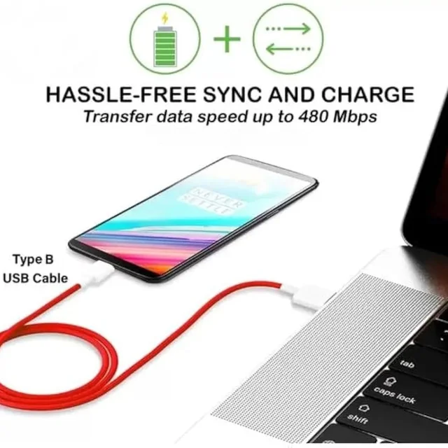 MORBI Morbi (U-10) Fast Micro USB Cable 65W Super Durable Data Cable Super Vooc Support | Quick Charge Cable Speed | Strong High Speed Cable (RED)