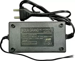 Krishna 24 Volt 2.5 Amp RO SMPS Power Supply Adapter Charger AC to DC Transformer Converter for RO Filters RO Water Purifier of Kent, Livepure, Aquaguard, Aquafresh, Aquagrand, Pureit and All Other Kinds of RO Water Purifiers 24V 2.5A Worldwide Adaptor (Black) - Black