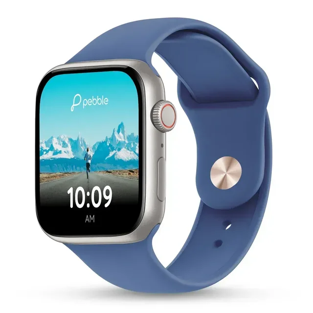 PEBBLE Pebble Active+ BT Calling Smart Watch 1.96 True HD Smart Watch (BLUE) - BLUE