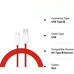MORBI Morbi (U-10) Fast Micro USB Cable 65W Super Durable Data Cable Super Vooc Support | Quick Charge Cable Speed | Strong High Speed Cable (RED)