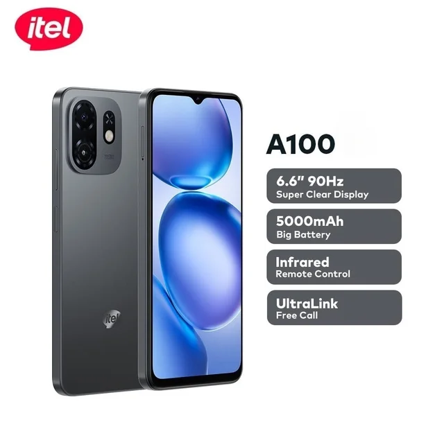 ITEL Itel Smart Phone A100 | 64 GB | 4 GB RAM | (BLACK) - 4 GB, 64 GB