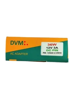 DVM DSA1203T | 12V 3A | AC Adapter | Power Consumption : 36W | DC pin (Black)