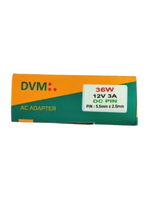 DVM DSA1203T | 12V 3A | AC Adapter | Power Consumption : 36W | DC pin (Black)
