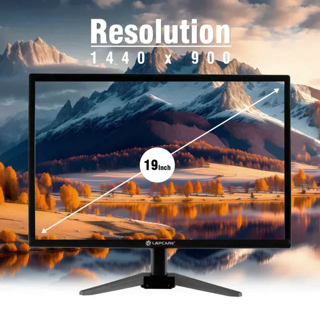 Lapcare ZOOY LM19WDH LED Monitor - 19" (48.26CM) VGA & HDMI (Black)
