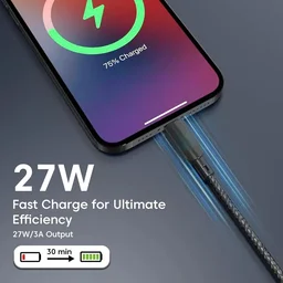 Target C-88 Super Fast Charging & Sync Data Type-C To Lighting 27W PD Fast Charging 1 Meter Cable