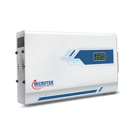 Microtek Pearl EM4130+ Automatic Voltage Stabilizer for AC up to 1.5 ton | 130V-300V (White)