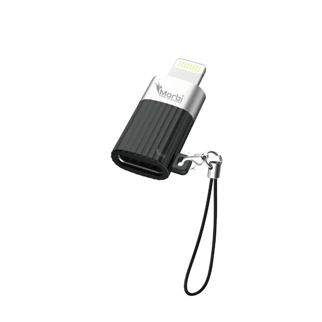 Morbi D-40 High-Speed USB-C to Lightning OTG Adapter with Keychain - Portable & Durable Data Transfer Connector for iOS Devices