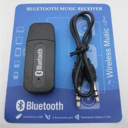 VEV Bluetooth Stereo Audio Receiver with 3.5mm aux Cable- Compatible with Smart Phones-Bluetooth Music Receiver (Black)