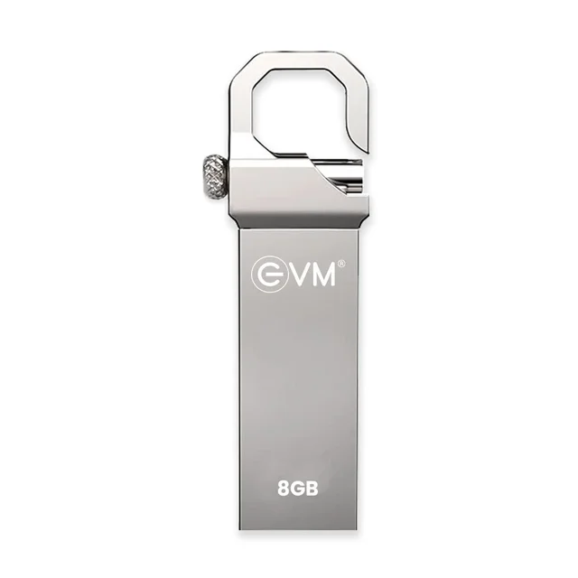 EVM EnStore 8GB Metal USB 2.0 Flash Drive - High Read Speeds up to 15MB/s & Write Speeds up to 8MB/s - Durable Metal Casing - Ideal for Data Transfer & Storage - (EVMPD/8GB) - 8 GB