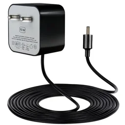 VEV Vev Amazon Alexa Charger Adapter Power Supply 15W Compatible For Alexa Echo Dot 3rd gen and 4th gen Echo Show 5 Fire Tv Cube Echo Spot Echo Dot with Clock (BLACK)