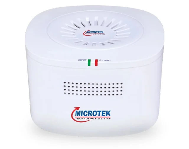 Microtek Smart EMR 2090 Automatic Voltage Stabilizer Series Used for Refrigerator Upto 300 Liters | Input Power Range 90V - 260±5V, Auto Start | Wall Mounted Design With 3 Year Warranty (WHITE)