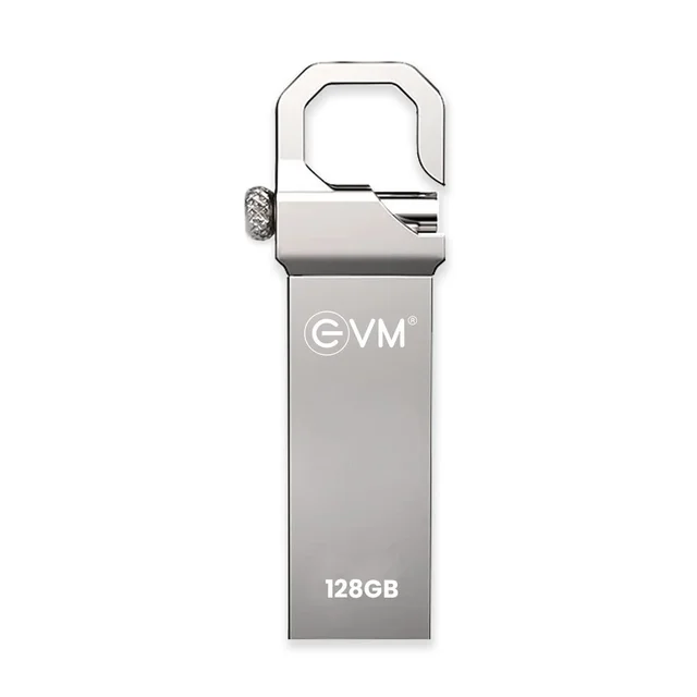EVM EnStore 128 GB Metal USB 2.0 Flash Drive - High Read Speeds up to 15MB/s & Write Speeds up to 8MB/s - Durable Metal Casing - Ideal for Data Transfer & Storage - (EVMPD/128GB) - 128 GB