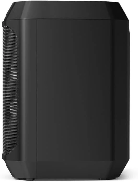 Philips TAX2208 Bluetooth Party Speaker, Dynamic Bass Boost, Bluetooth and Aux-in, Karaoke Microphone Input, Wireless Pairing for Stereo Sound, Up to 7 Hours Battery, Built-in Carry Handle, USB-C (Black)