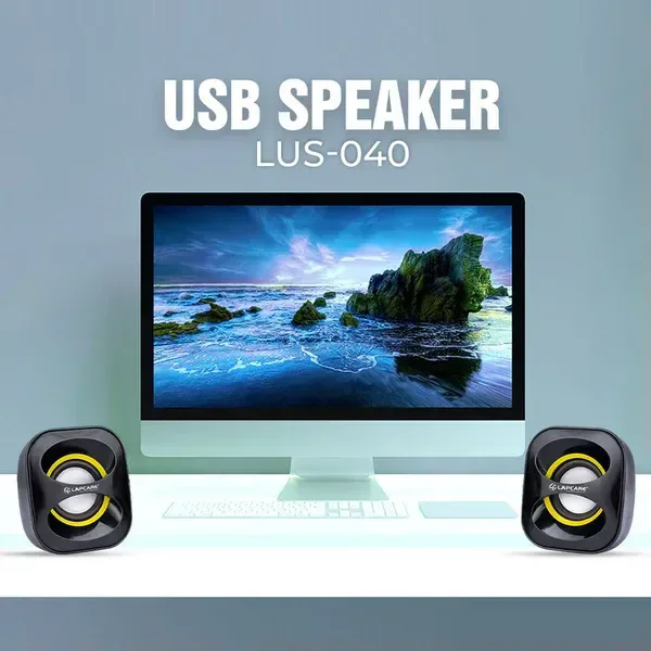 LAPCARE USB SPEAKER 2.0 Ch MultiMedia Speaker System LUS-040 - Black