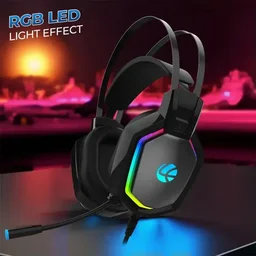 LAPCARE (LHP-204) Bunker II Wired Over Ear Gaming Headphones With Adjustable Mic | Massive 50mm Drivers | Full RGB Lights | Breathable Cable | Soft Ear Cushions | 1.5Mtr Braided Wire With USB (BLACK)