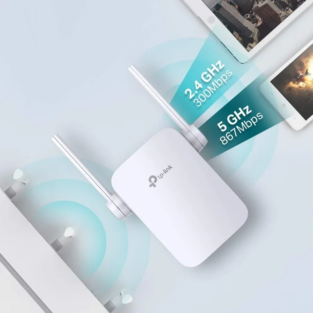 TP-Link | AC1200 WiFi Range Extender | Up to 1200Mbps Speed | Dual Band Wireless Extender, Repeater, Signal Booster, Access Point| Easy Set-Up | Extends Internet Wi-Fi (RE855) - White