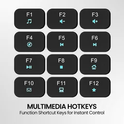 PORTRONICS Portronics Ki-Pad 3 USB Wired Keyboard with Large Keycaps | Noise-Free Typing | Fn Multimedia Hotkeys | Full-Size Layout With Num Pad | Ergonomic Design | 1.5m USB Cable | For Laptop & PC (BLACK)