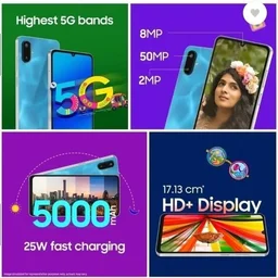 SAMSUNG Samsung Smart Phone Galaxy F06 5G With E88 Drone Free (6GBRAM, 128 GB Storage) (Lit Violet) - 6 GB, 128 GB