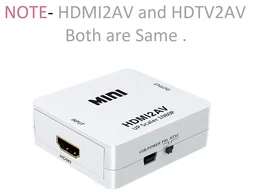 Maxicom Mini HDTV2AV / HDMI2AV Up Scaler 1080P HDMI to AV Composite Video Audio Converter Adapter Media Streaming Device (White)