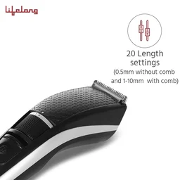 LIFELONG LifeLong (LLPCM19) Beard Trimmer For Men With Quick & Fast Charge 1.5 Hrs | 90 Mins Run-time | Cord & Cordless Use | 20 Length Settings (BLACK)