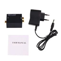 VEV Digital to Analog Converter, Coaxial or Toslink digital audio signals to analog L/R audio (Black)