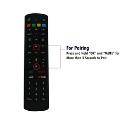 VEV Jio Set Top Box Remote Compatiable For Jio Set Top Box | With Voice Command Function Remote | With Hot Keys Live TV, Jio TV+, Disney Hotstar, Netflix, Voot, YouTube (BLACK)
