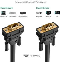 Shreyam SE-028 VGA Cable Male To Male 1.5 Meter (Black)