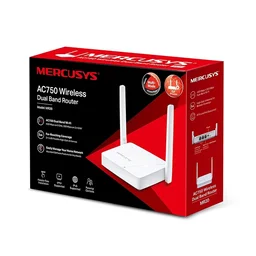 MERCUSYS Mercusys MR20 750 Mbps Wireless Dual Band Wi-Fi Router | AC750 Multi-Mode | 2 High Gain External Antennas | IPTV and IPv6 Supported (WHITE)