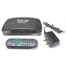 DILOS HR-6SE Digital Set-Top Box SD-2772 | Free-to-Air MPEG-2 | Get Lifetime Free TV / FM 999 Channels From DD Free Dish (No Monthly Charges) (Black)