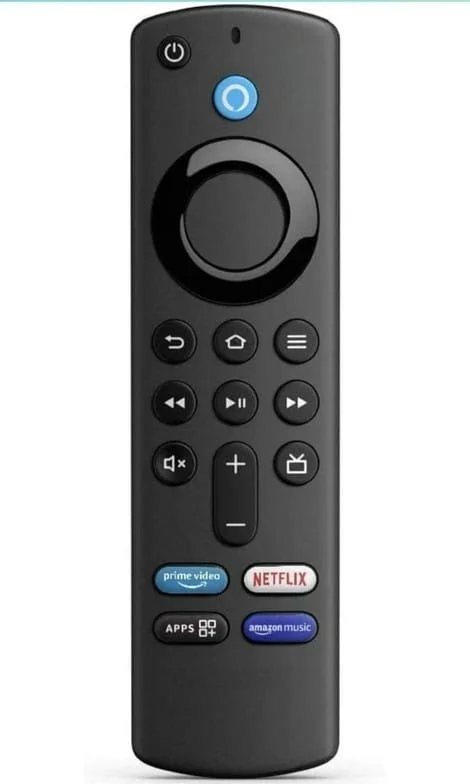 VEV Amazon Fire Stick Smart TV Remote (AF-V3) Compatible With Amazon Fire Stick Smart TV (AF-V3) With Prime video, Netflix, Apps, Amazon music (BLACK)