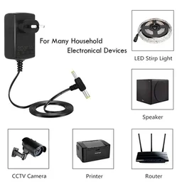 KRISHNA Krishna High-Quality 12V-2Amp 2 in 1 Pin AC/DC Adapter Power Supply | For Wi-Fi Router | Set Up Box Tablet | Cctv Camera | Switch Mode Power Supply Adapter (BLACK) - 12V-2Amp