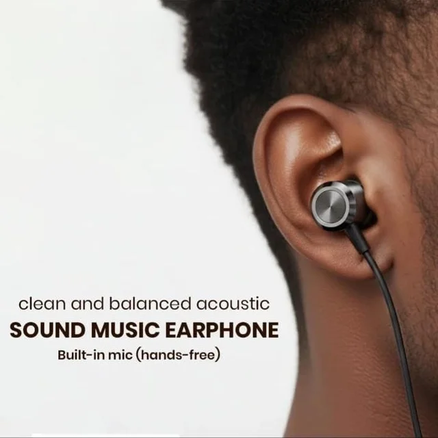 VNV Sonic-01 Magnetic Type-C Earphone | 10Mm Bass Drivers | Inline Control | Comfort Fit Earphone Wired Headphones With Mic Stereo Earphone (BLACK)