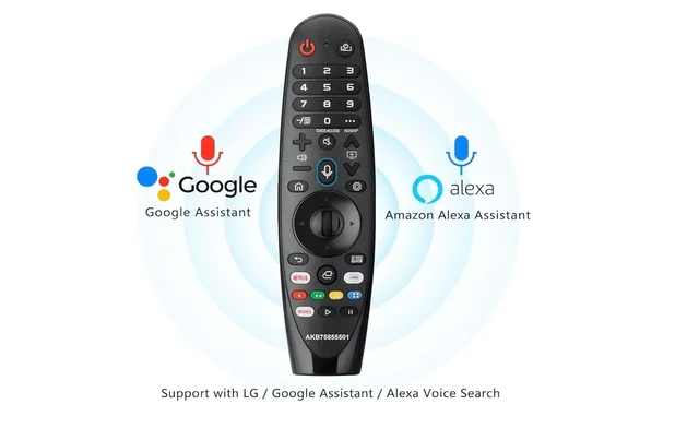 VEV LG Compatible Voice Magic Remote AKB75855501 For LG An-Mr20Ga,An-Mr19Ba,An-Mr18Ba,An-Mr650A Smart Tv Magic Remote With Voice, Pointer & Scroll All 3 Functions