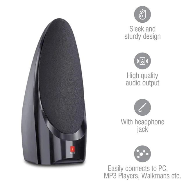 iball iBall 460 BT 2.0 Computer Multimedia Speaker (Black)