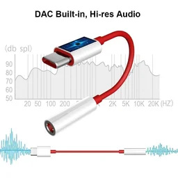 Morbi D-9 Type-C TO 3.5mm Jack Audio Converter Cable (Red)