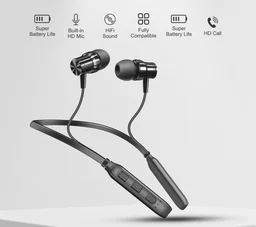 Morbi NB-21 Wireless Neckband | Dolby Sound | 40 Hours Music Time (Black)