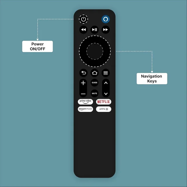 VEV Redmi Smart Fire TV Remote Compatible with Redmi Smart Fire TV - with Hotkeys of Prim Video, Netfix, Amazon Music and Easy APPS Access