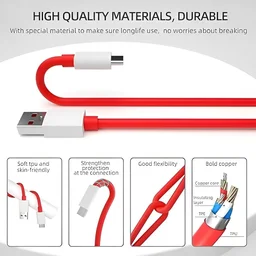 VEV ONEPLUS Data Cable Fast Charging | Type-C | 90W Output | Super Charger (White)