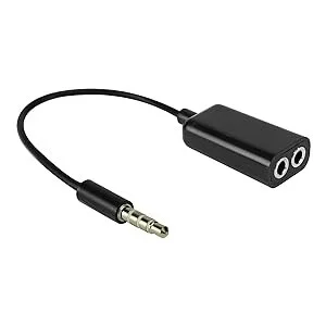 Target HC-101 | 3.5mm Stereo Audio Aux Cable Splitter for Stereo, iPods, MP3, Audio Player (Black)
