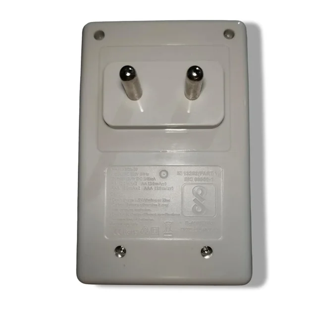 VEV Envie (ECR-20) Beecle 220V Rechargeable Battery Charger for AA & AAA Ni-mh Batteries with Two LED Indicator (WHITE)