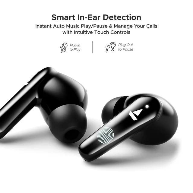 BOAT Boat Airdopes 131 Elite ANC With 32dB Active Noise Cancellation | 60HRS Battery, Ambient Mode | 4Mics ENX, Fast Charge | IPX5, v5.3 Bluetooth Earbuds | TWS Ear Buds Wireless Earphones With Mic (BLACK)
