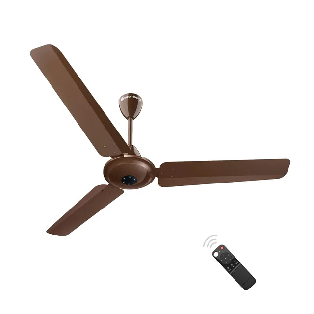 Atomberg atomberg Ikano 1200mm BLDC Ceiling Fan with Remote Control | BEE 5 star Rated Energy Efficient Ceiling Fan | High Air Delivery with LED Indicators | 2+1 Year Warranty (Gloss Black) - Gloss Brown