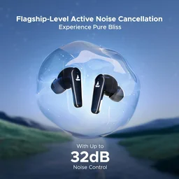 BOAT Boat Airdopes 131 Elite ANC With 32dB Active Noise Cancellation | 60HRS Battery, Ambient Mode | 4Mics ENX, Fast Charge | IPX5, v5.3 Bluetooth Earbuds | TWS Ear Buds Wireless Earphones With Mic (BLACK)