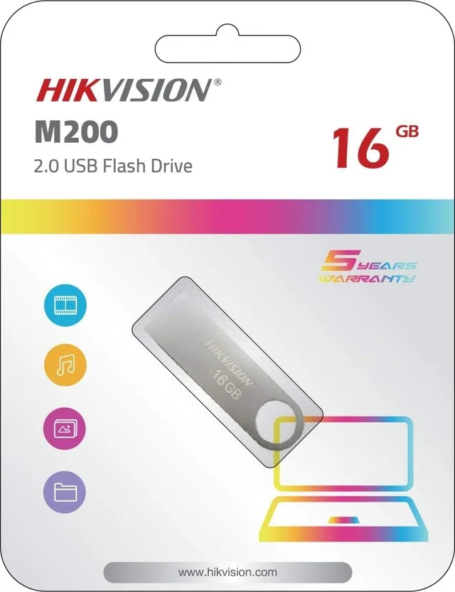 Hikvision M200 2.0 USB Flash Drive 16GB (Sliver) - 16GB
